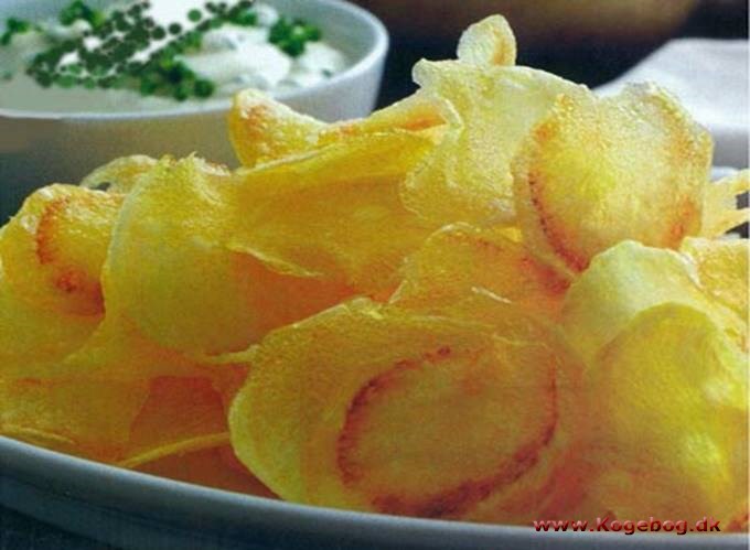 Kartoffelchips og dip