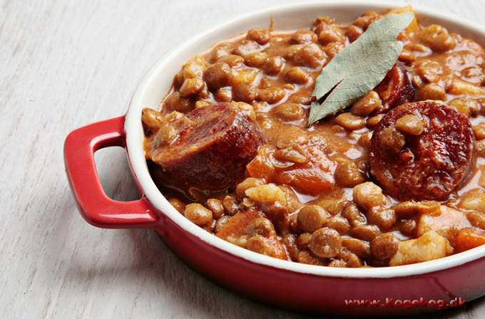 Linser med chorizo - Lentejas con Chorizo