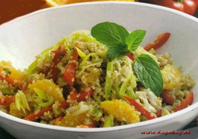 Quinoa-salat med porre