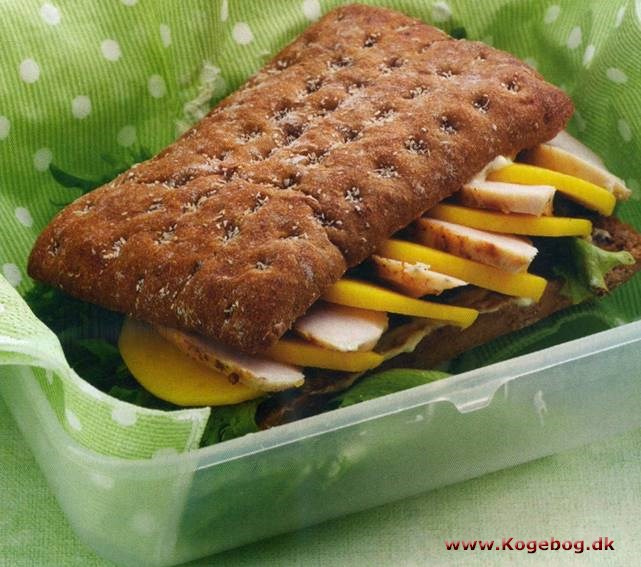 Sandwich med kylling og mango