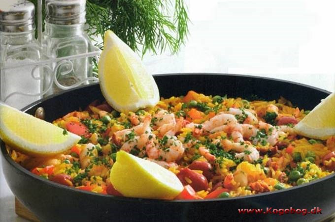 Paella med rejer