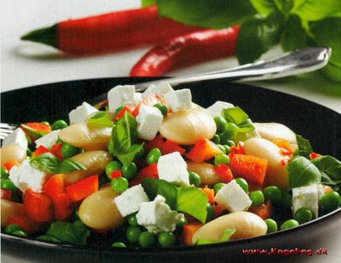 Salat med smørbønner og feta