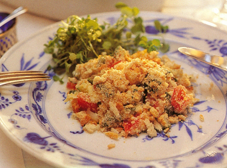 Anchovie-paté, agurkesuppe og grønsagsret