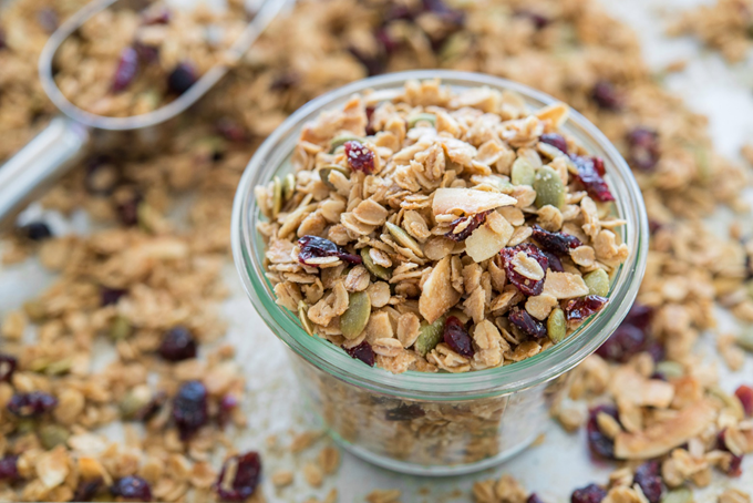 Granola med blandede nødder