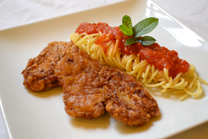 Kalveschnitzel Milano