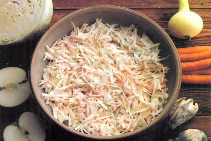 Coleslaw med æble