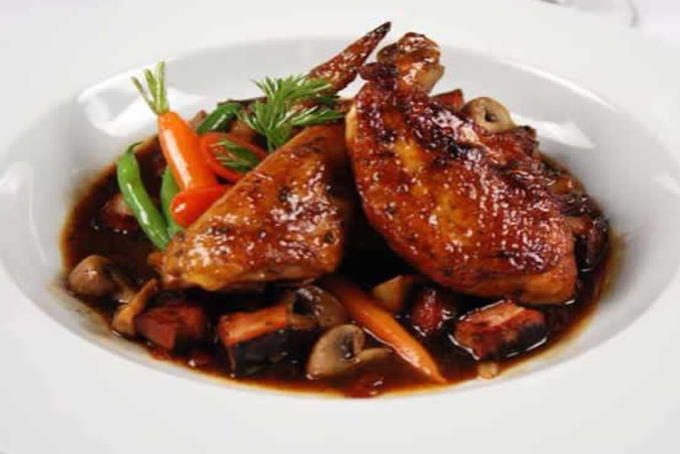 Hane i vin - Coq au vin