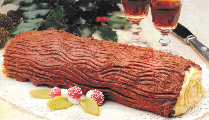 Julekage, fransk - Bûche de Noël