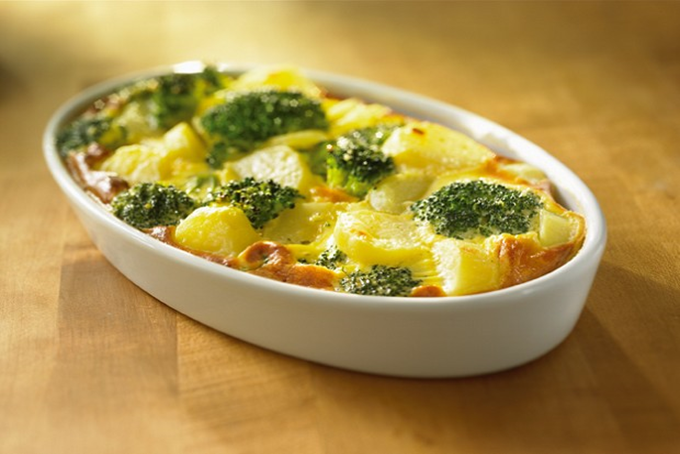 Kartoffel-broccoligratin