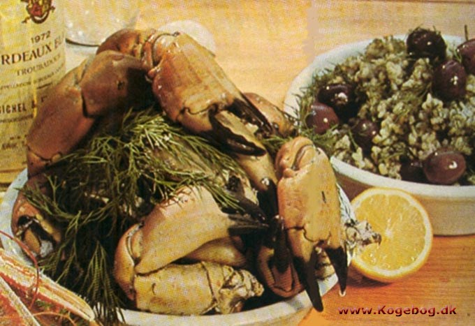 Krabbekløer med grønne ris