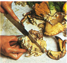 Krabber naturel med sennepssauce