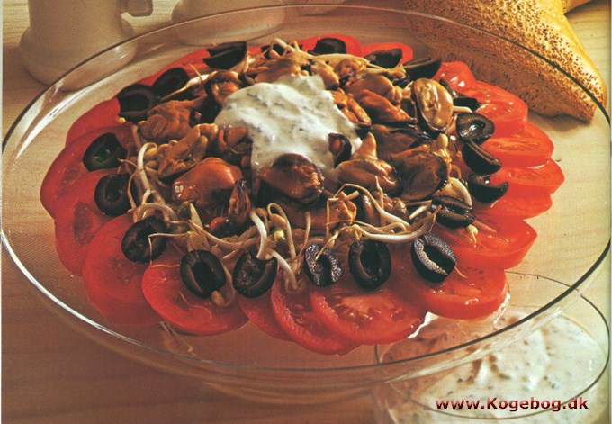 Muslingesalat med yoghurtdressing