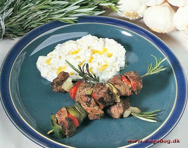 Rosmarin-lammespid med auberginesalat