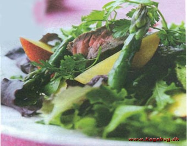 Salat med oksekød og spicy dressing