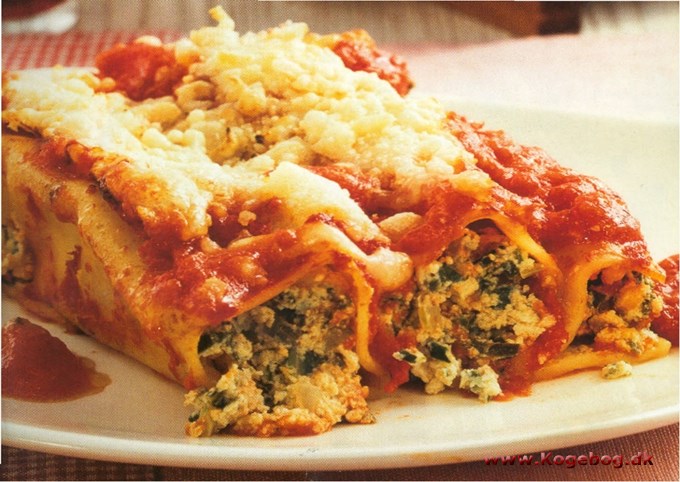 Cannelloni med ricotta og bladbeder