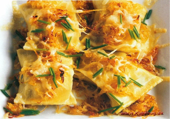 Gratinerede Maultaschen - dumplings