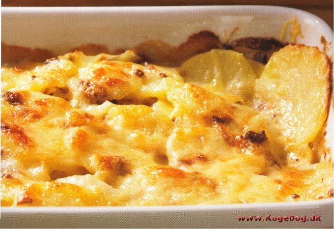 Kartoffelgratin med rørhatte