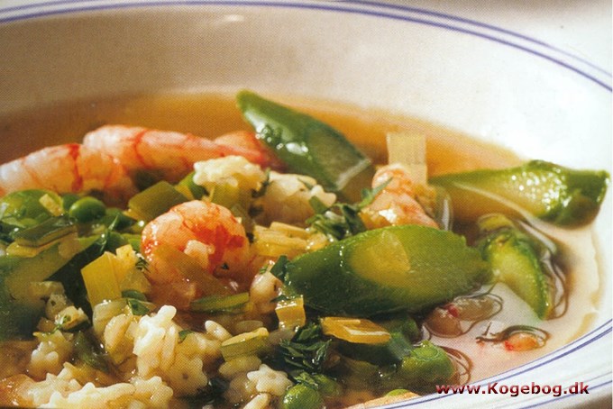 Nudelsuppe med rejer