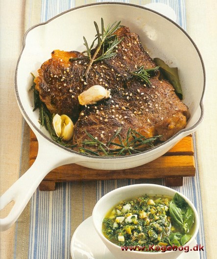 Rumpsteaks med salsa verde