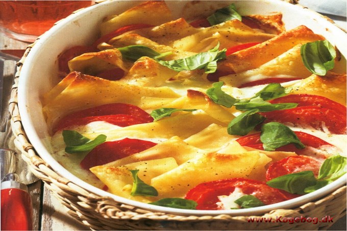 Tomat-mozzarella-gratin