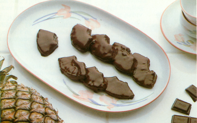 Ananas, chokoladeovertrukket