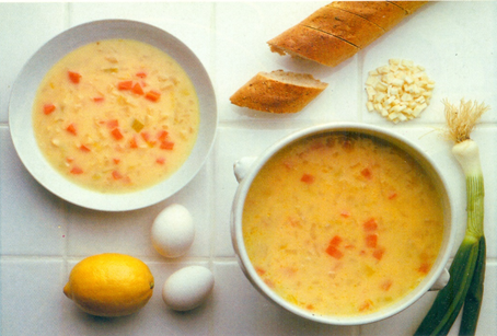 Græsk ægge-citronsuppe - Avgolemono