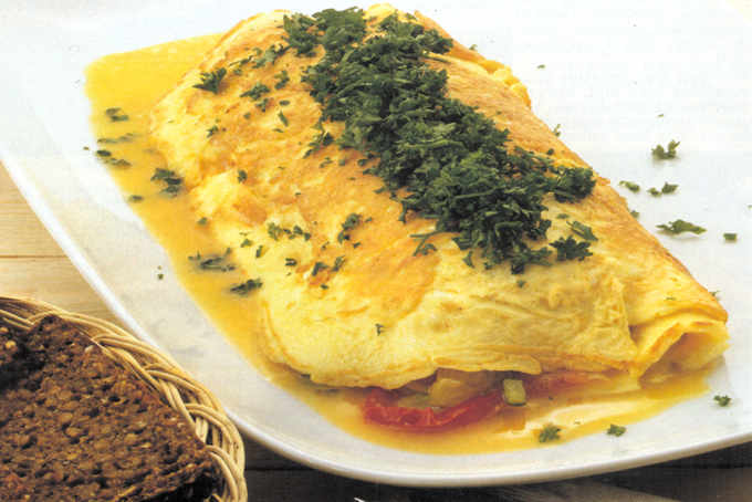 Omelet, grønsags