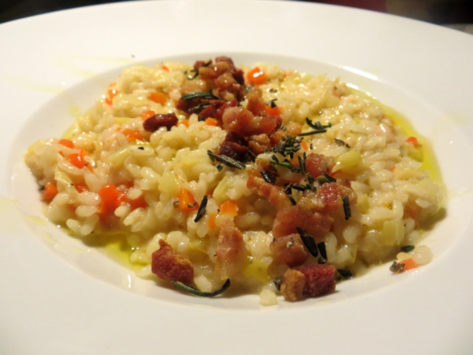 Risotto med bacon