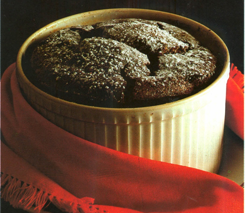 Chokoladesoufflé.