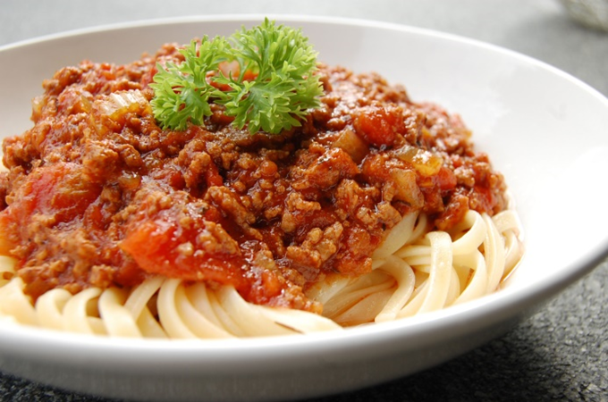 Spaghetti med tomat-kødsauce - Spaghetti alla Bolognese
