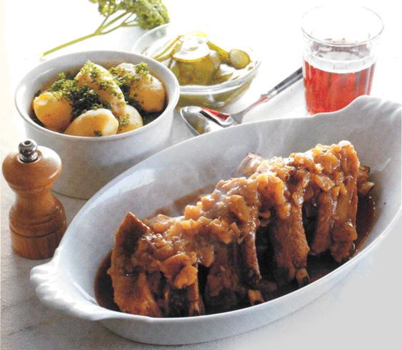 Spareribs, grydestegte