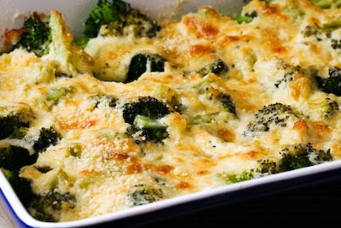Valnøddegratin med broccoli