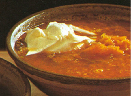 Gulerodssuppe med løg