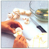 Antipasto med marinerede champignon