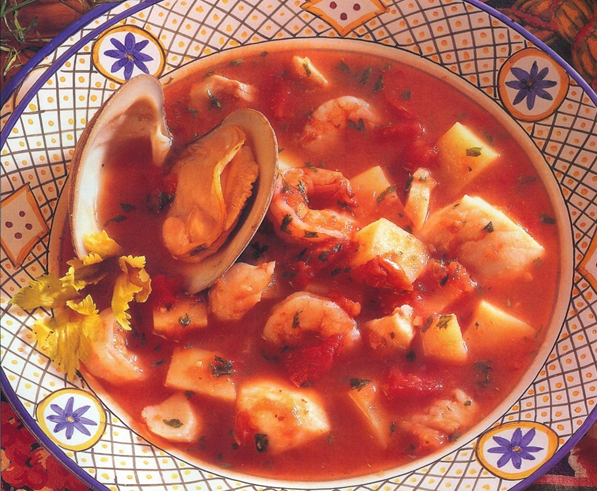 Cioppino fiskesuppe