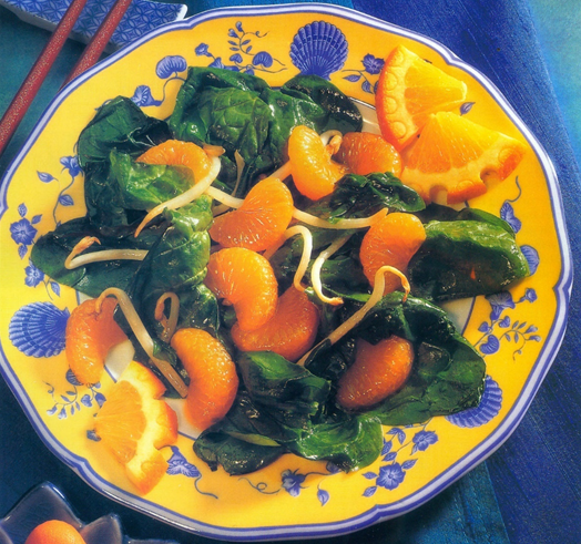 Spinat med mandarin