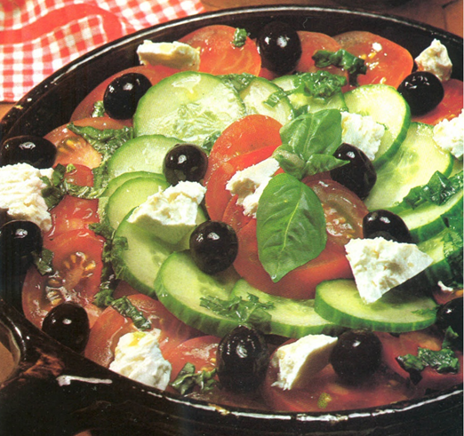 Tomat-oliven salat