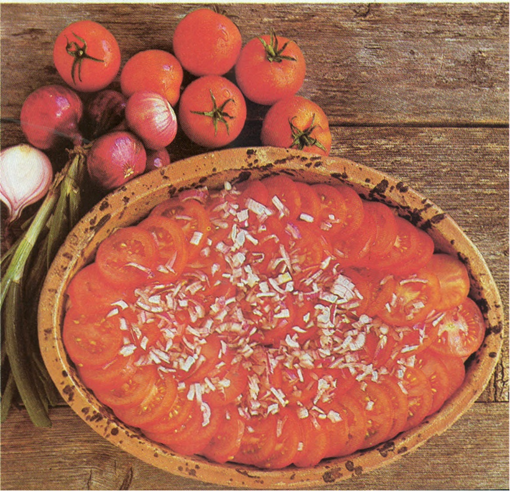 Tomatsalat med rødløg