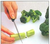 Broccoli med rød peber og skalotteløg