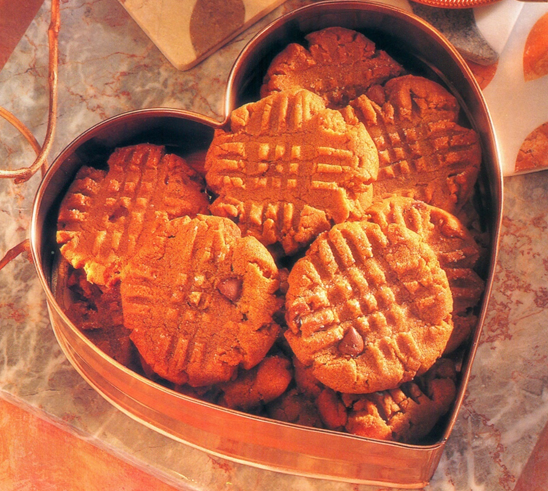 Peanutsmør chokolade cookies