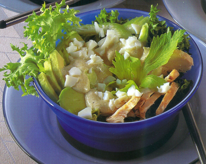 Kyllingesalat à la Marre - altid bedst på Kogebog.dk