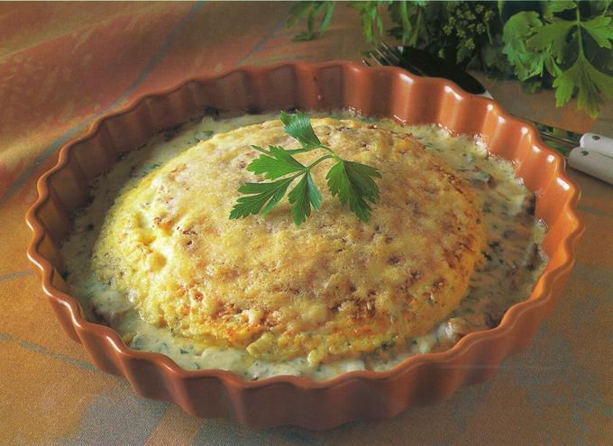 Parmesangratineret dobbeltomelet