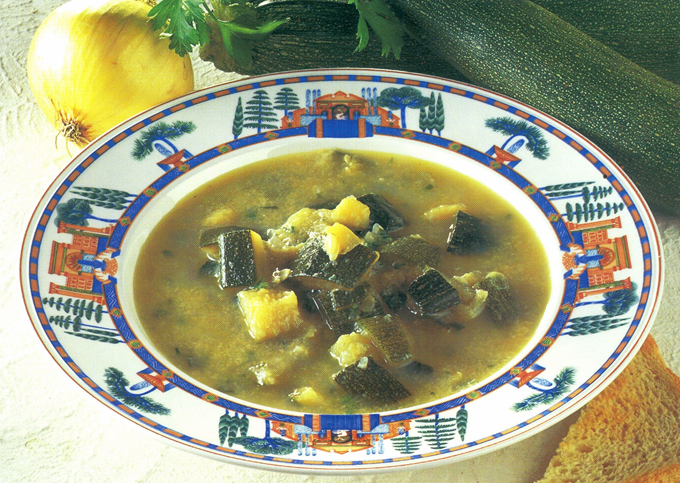 Squashsuppe med æg og parmesanost