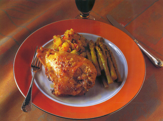 Braiseret kylling med ananassalsa
