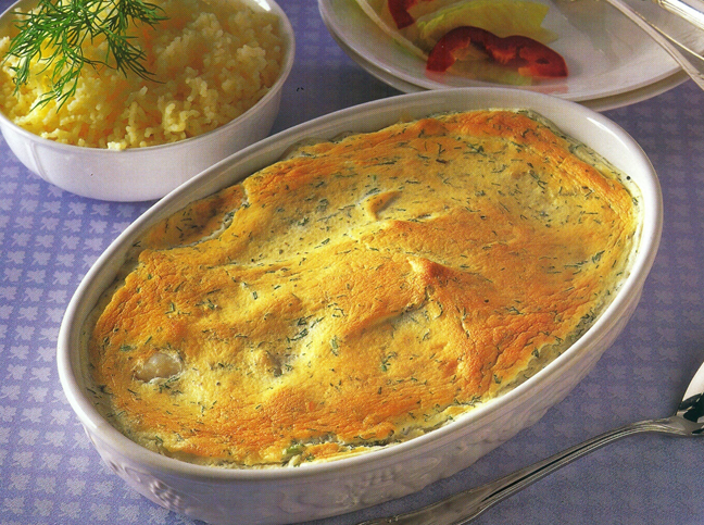 Dildgratineret torskefilet