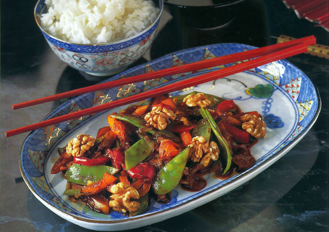 Grønsager i wok