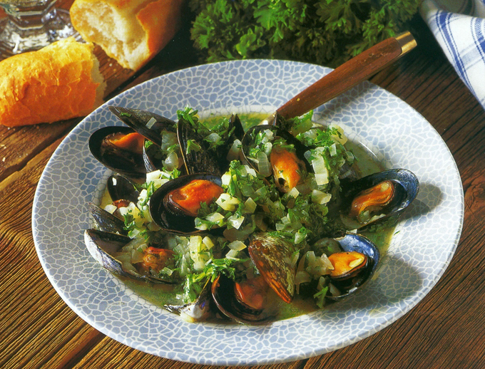 Muslingesuppe - Moules marinières