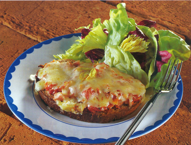 Pizza toast fra mikroovnen