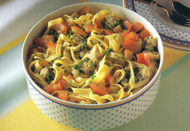 Tagliatelle med spinat