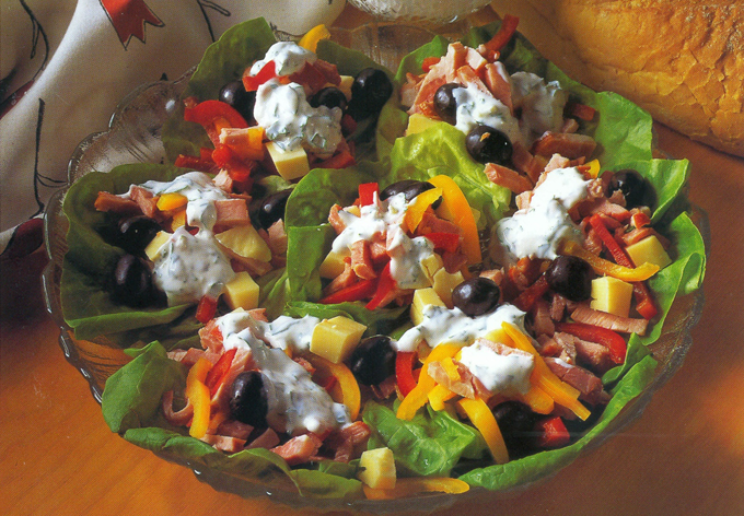 Hamburgerryg salat